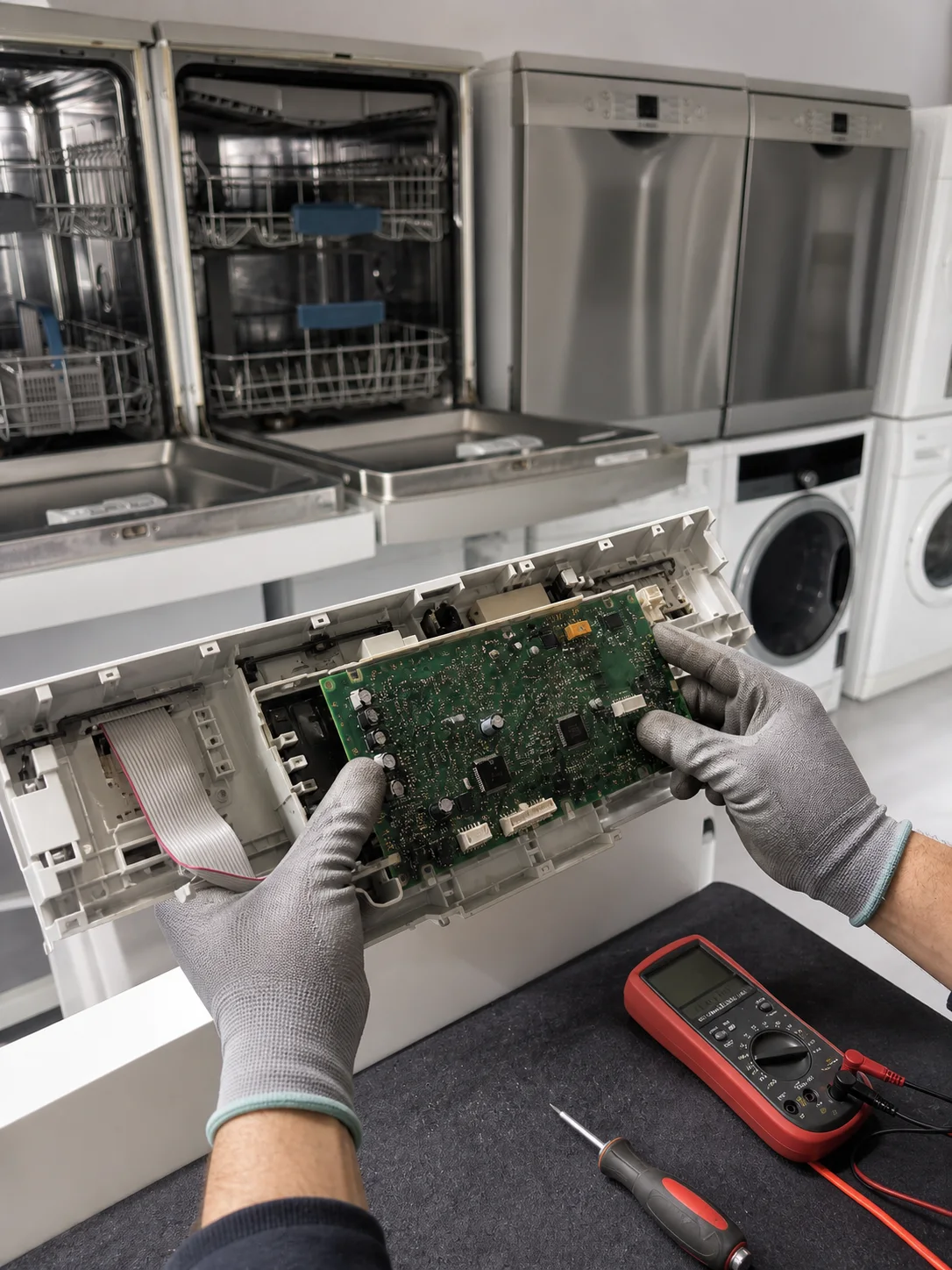 Bulaşık makinesi elektronik ana kart değişimi yapan teknik servis